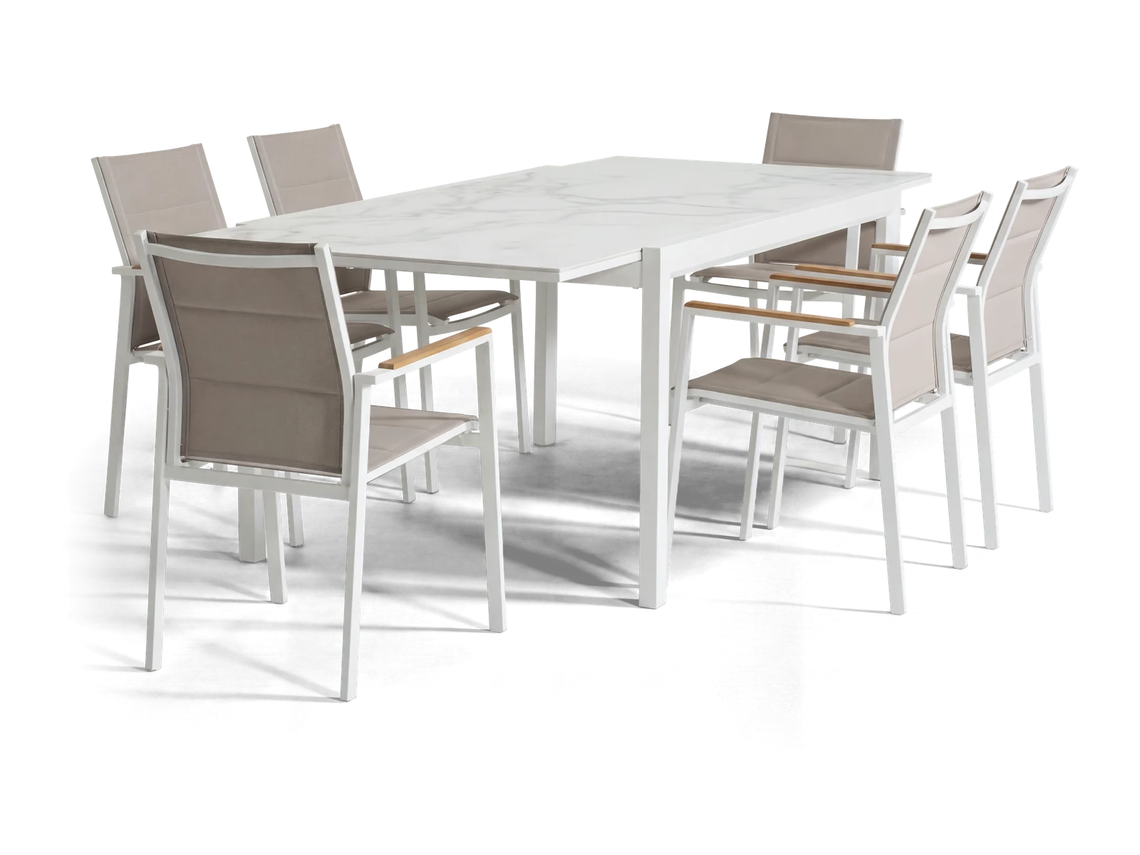 Florence 160 Extension Dining Set — White