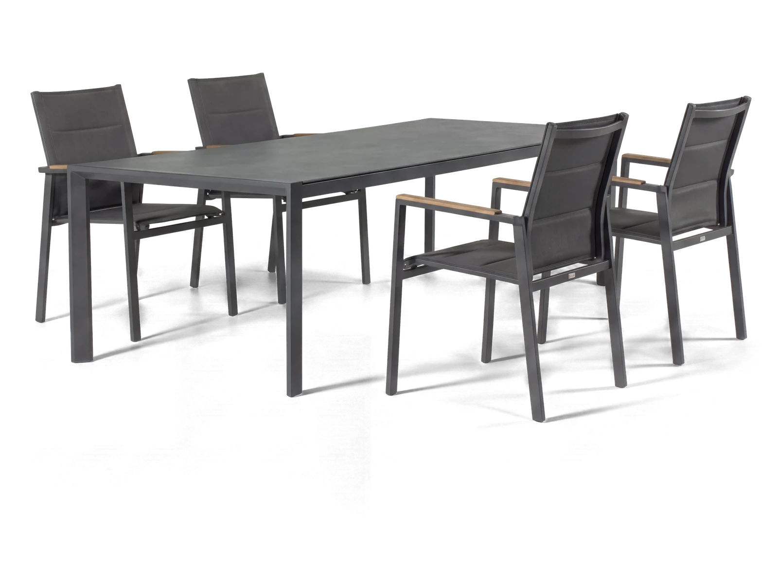Florence 1.5m Dining Set (Charcoal)
