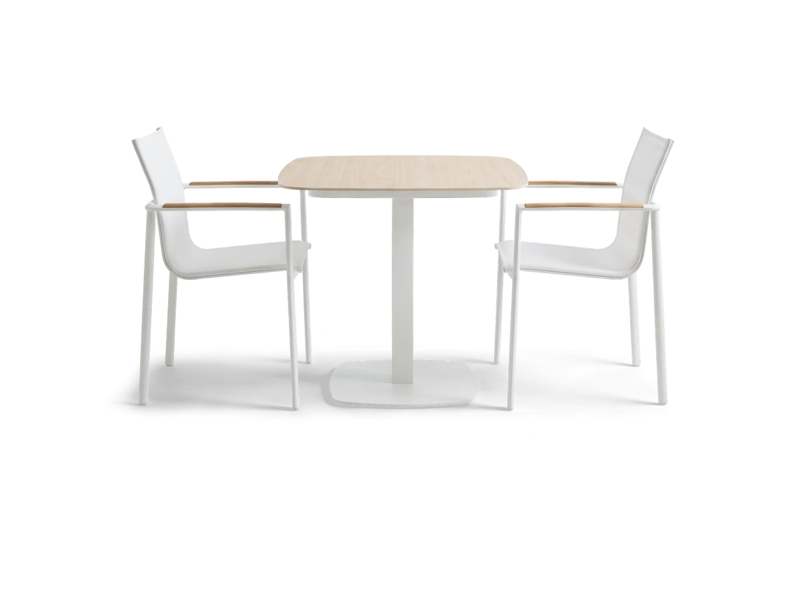 Denver Ceramic & Colorado Bistro Set (White & Travertine)