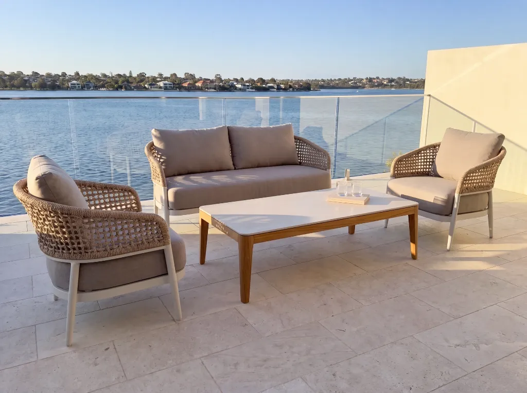 DI1 - Taormina 4-seat Sand with Torbay - Lifestyle 4K.webp